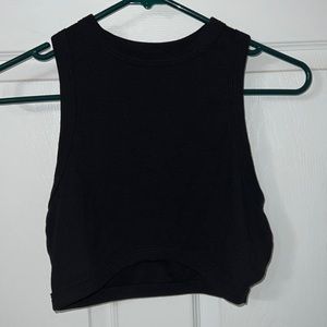 Black Racerback Cropped Tank